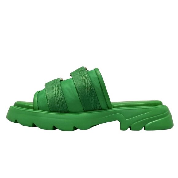 BOTTEGA VENETA - Green Chemical Fiber Leather Rubber Men's Sandals 513-080625 - Picture 3 of 11